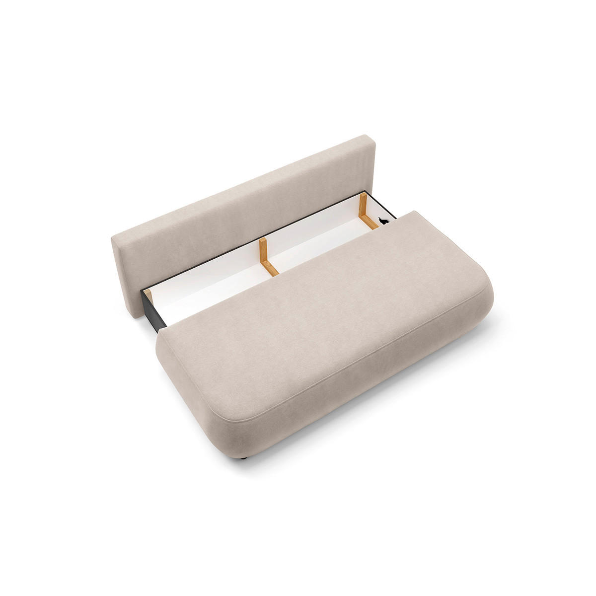 SOFA Antonio 3 Sitzplätze Beige - Beige, Holz (210/82/106cm) - Petits-meubles