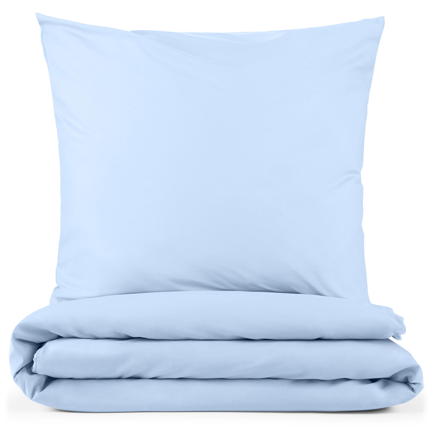 BETTWÄSCHE 3-teilig, 200/220 cm & 2x 40/80 cm, Hellblau - Hellblau, Textil (200/220cm) - Blumtal