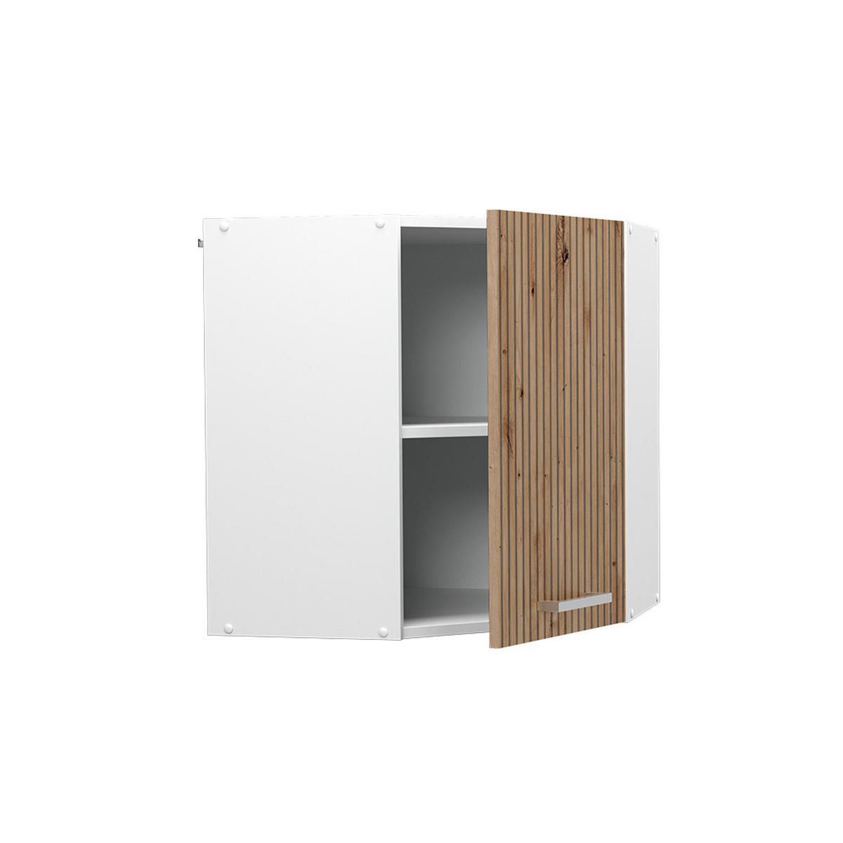 ECKHÄNGESCHRANK R-Line Artisan-Eiche 57 cm - Weiß/Eiche Artisan, Holzwerkstoff (57/60/34.1cm) - Vicco