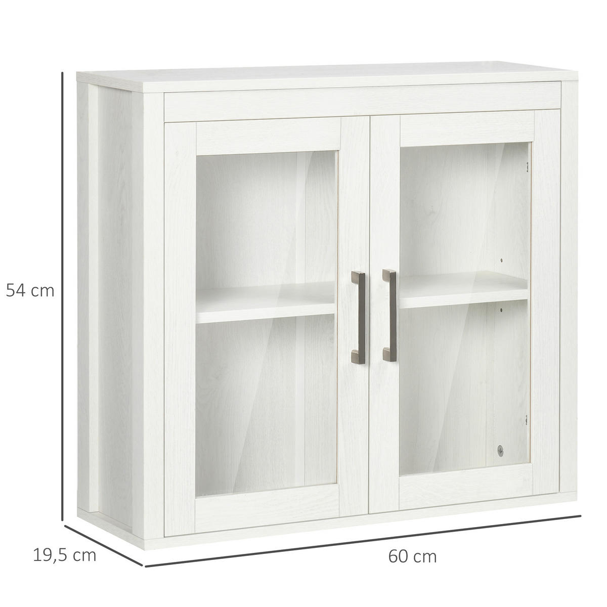 HÄNGESCHRANK Weiß 1 Stück - Weiß, Kunststoff (60/54/19.5cm) - GiPP