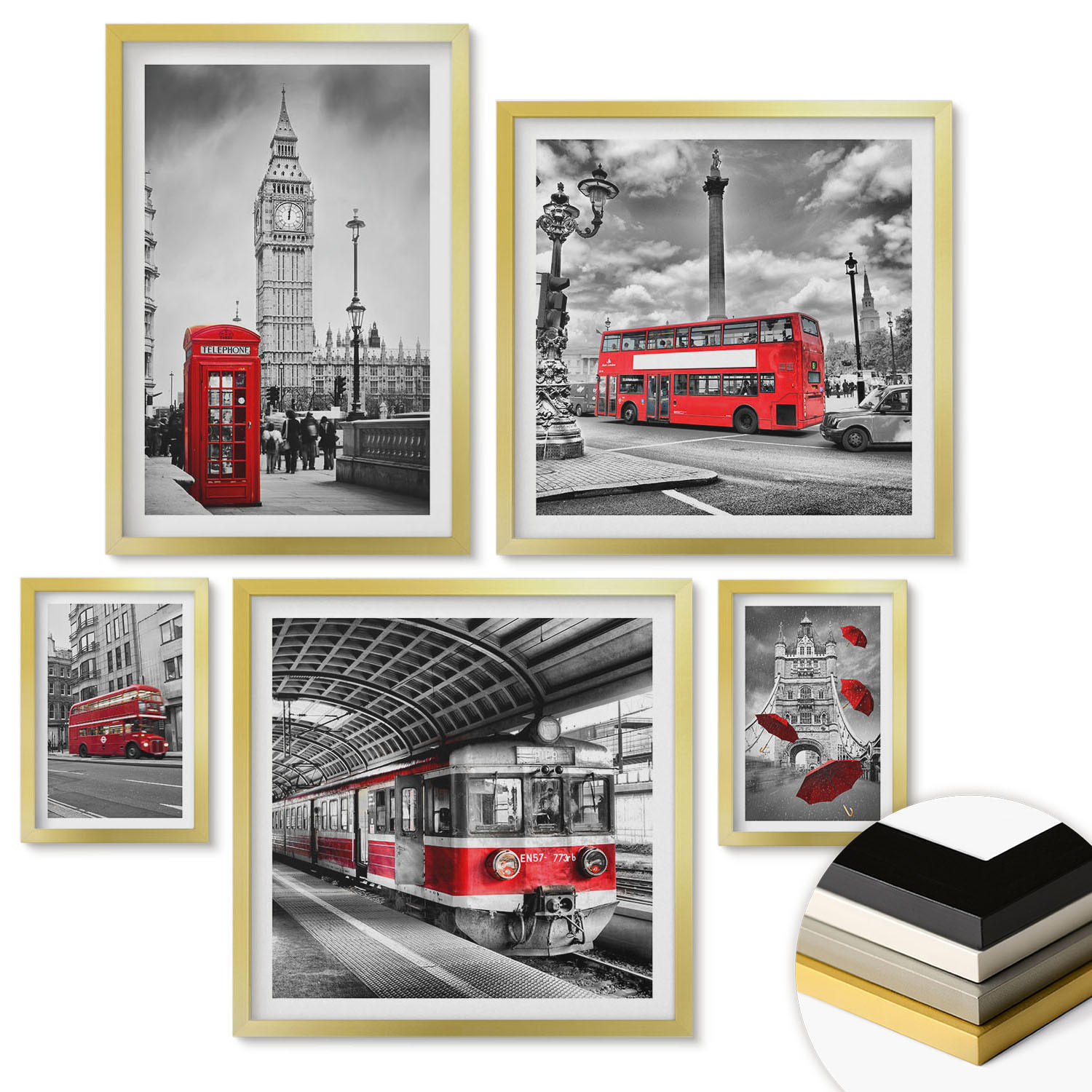 ArtPrintCave Wandbilder Gold 40x60 cm