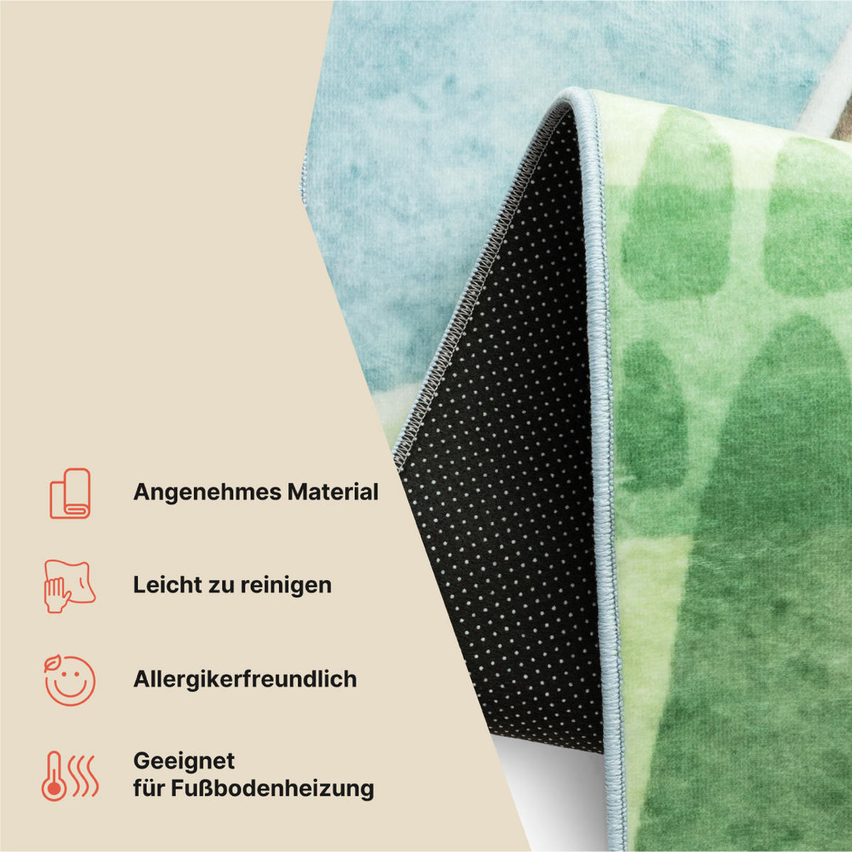 KINDERTEPPICH KIDS Grün Bauernhof 140/200 cm - Grün, Textil (140/200cm) - Tapiso