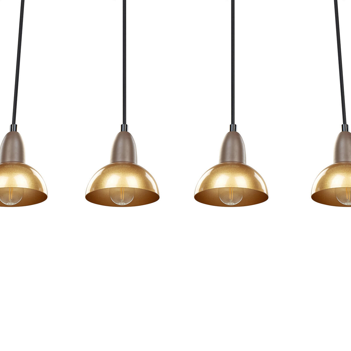 HÄNGELEUCHTE Castaly 16/75/110 cm - Messingfarben, Metall (16/75/110cm) - Beliani