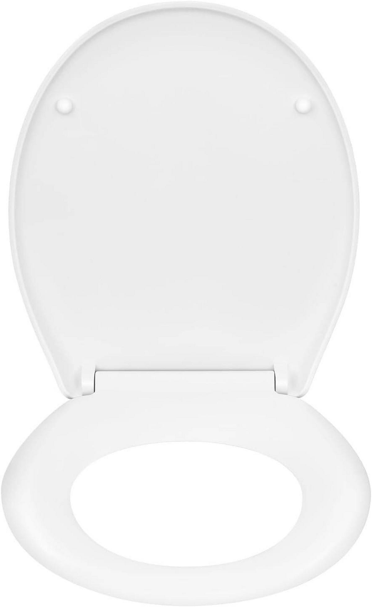 WC SITZ mit Absenkautomatik, Antibakteriell Oval - Weiß, Kunststoff (37/2.51/45cm) - Woltu
