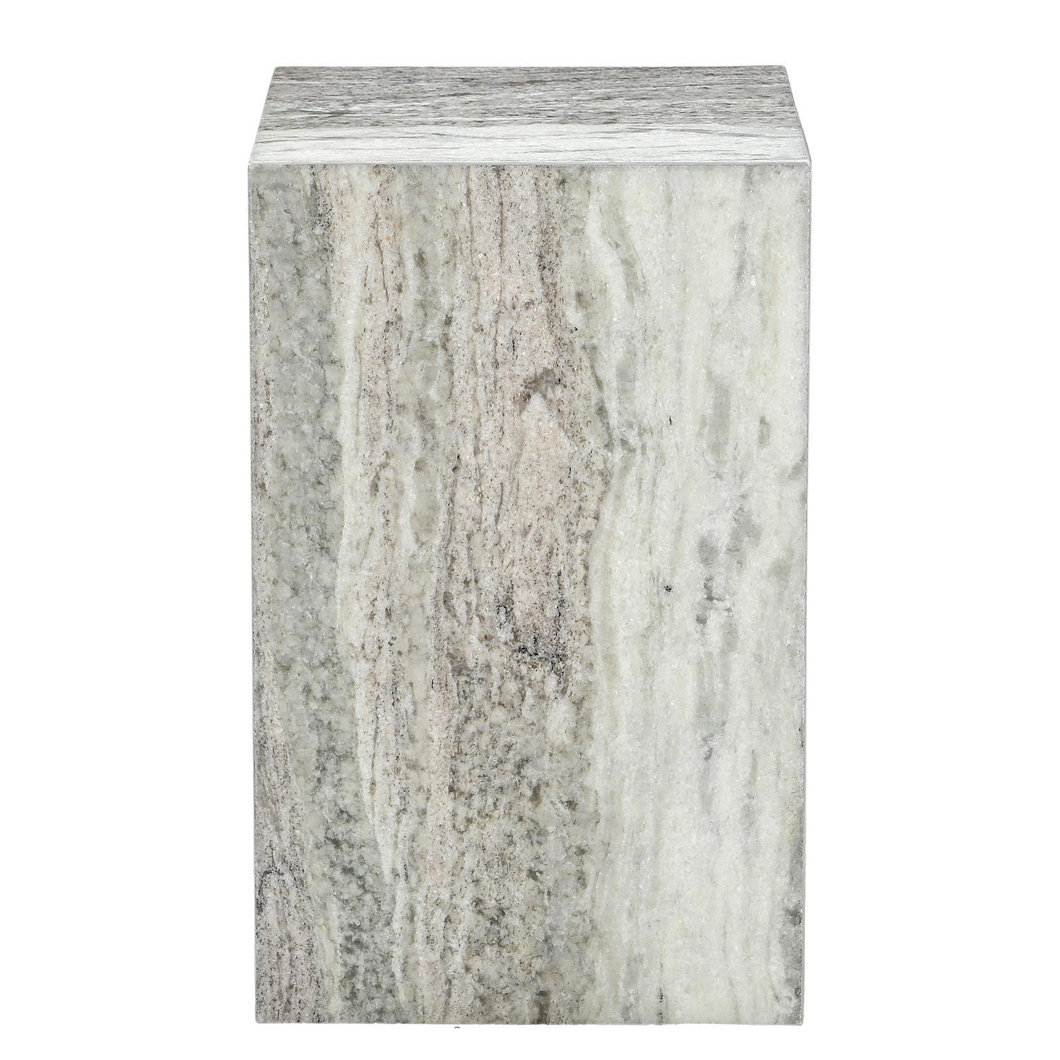 BEISTELLTISCH - Marmor - Hellgrau, Stein (30/30/48cm) - home24