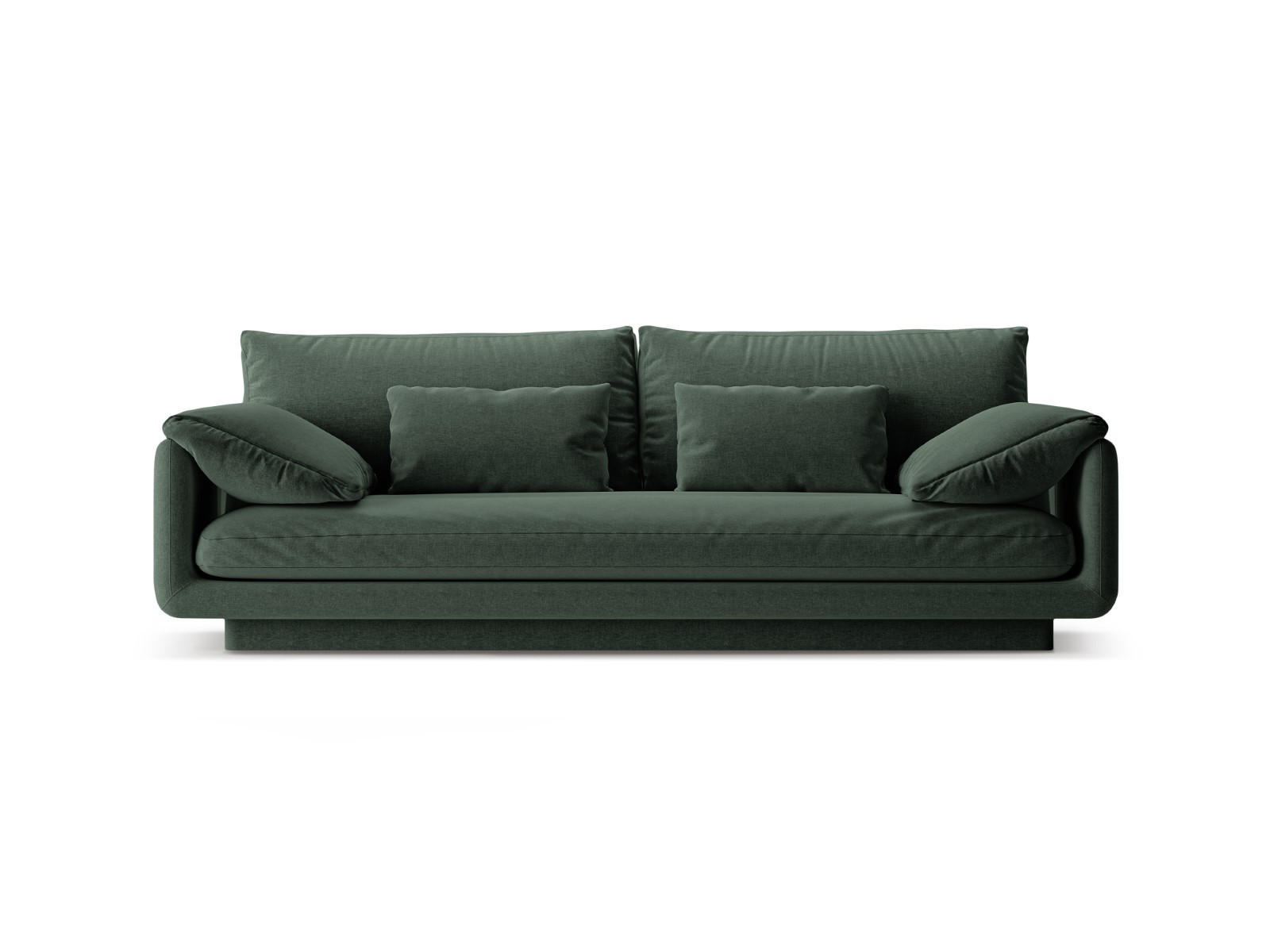 SOFA Torino aus strukturiertem Stoff moosgrün 3 Sitzplätze - Salbeigrün, Textil (103/83/220cm) - Micadoni