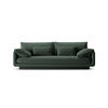 SOFA Torino aus strukturiertem Stoff moosgrün 3 Sitzplätze - Salbeigrün, Textil (103/83/220cm) - Micadoni