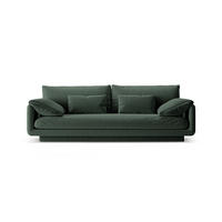 SOFA Torino aus strukturiertem Stoff moosgrün 3 Sitzplätze - Salbeigrün, Textil (103/83/220cm) - Micadoni