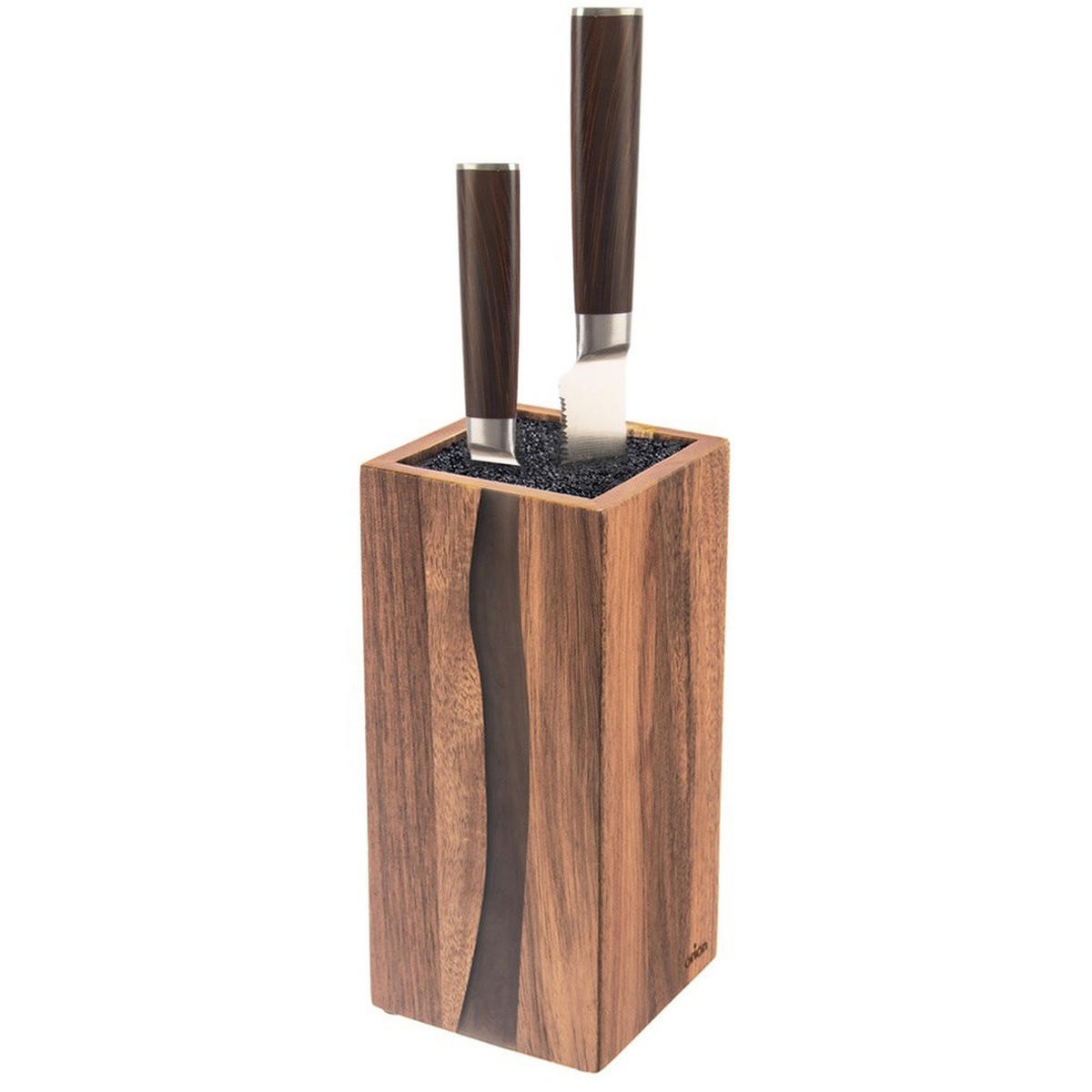 MESSERBLOCK Akazie River Natur - Naturfarben, Holz (11/23.5/11cm) - Orion 
