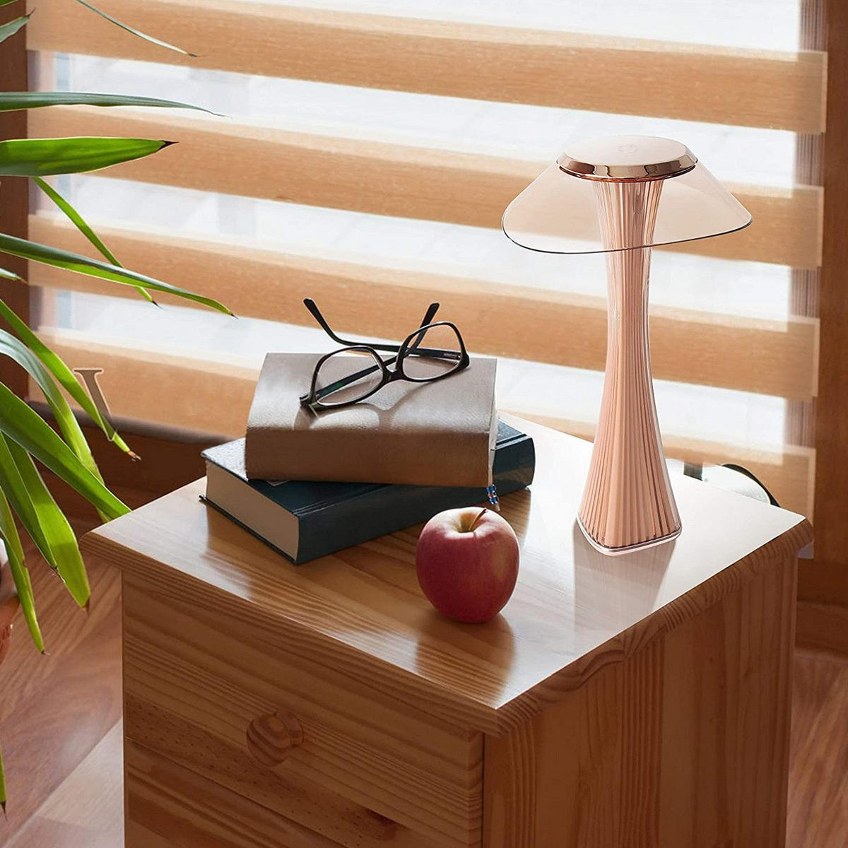 TISCHLAMPE Nerys 15.1/15.1/27.4 cm - Roségold, Kunststoff (15.1/15.1/27.4cm) - ZMH