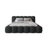 POLSTERBETT Stone 180x200 cm mit Bettkasten, Lattenrost und Kopfteil - Holzrahmen, Bouclé Schwarz - Schwarz, Holz (180/200cm) - Chilly
