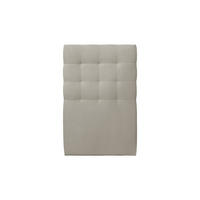 KOPFTEIL gepolstert - Gesteppt – taupefarbener Samtstoff - 90 cm - Taupe/Beige, Holz (90/120/10cm) - Sommeil de Plomb
