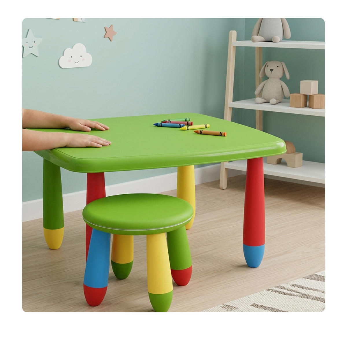 SOUPRAVA Vícebarevná 3-dílná plast - různobarevná, plast (72.5/47/55cm) - Relaxdays