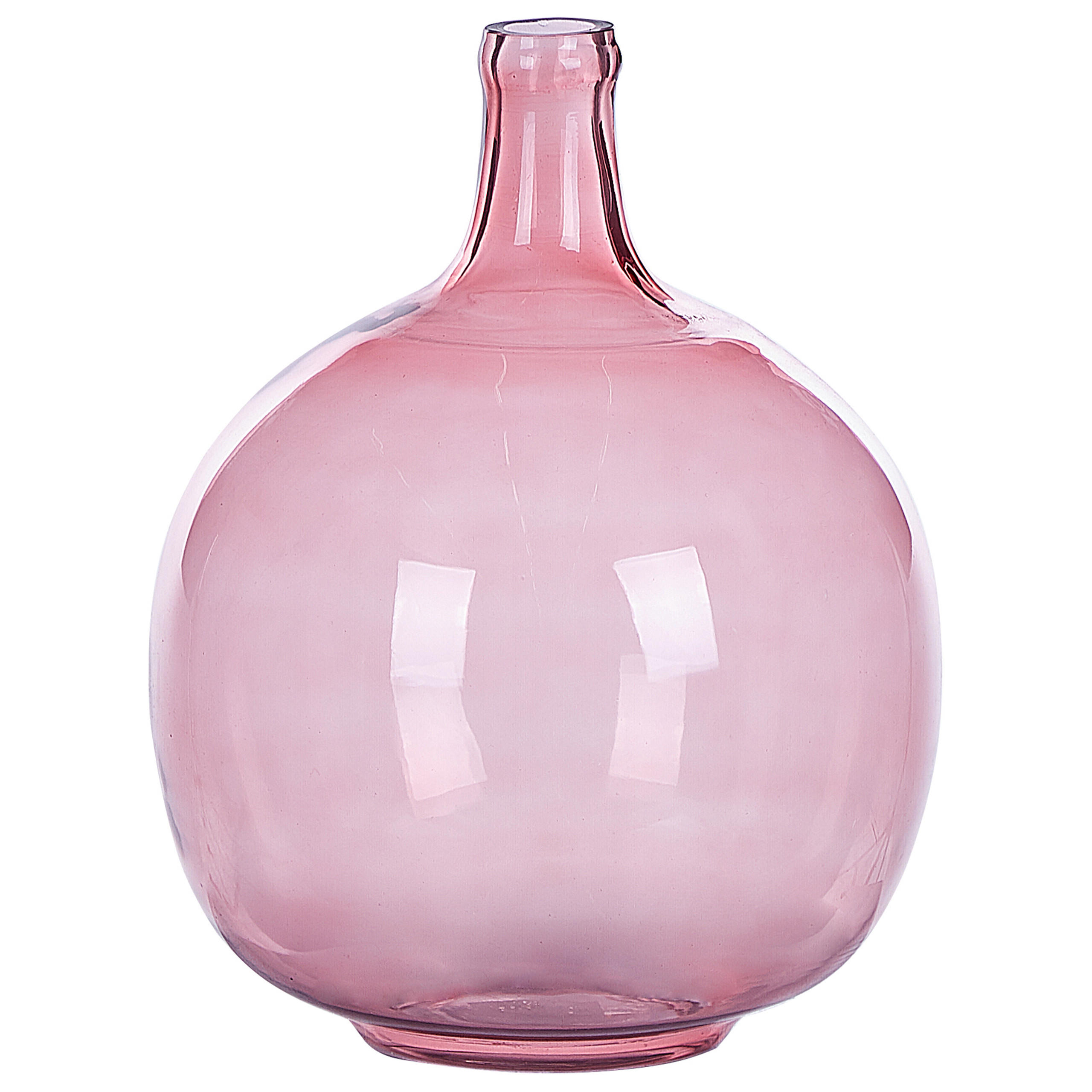 DEKOVASE Glas rosa Chappathi - Rosa, Glas (31cm) - Beliani