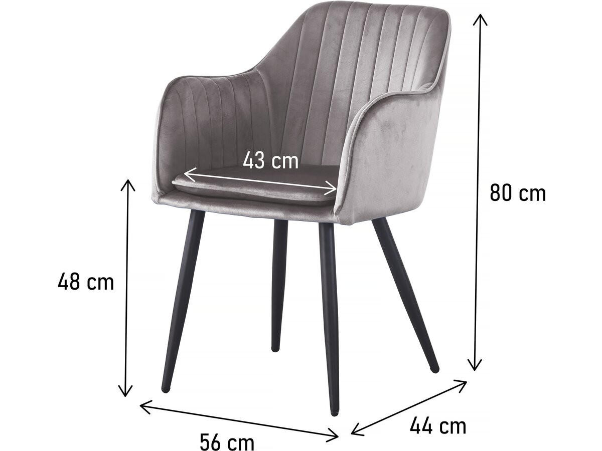 STUHL & BARHOCKER velma Grau - Grau, Textil (57/80/56cm) - Habitat Garten