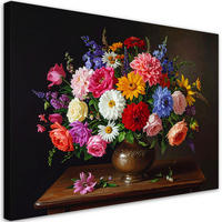 LEINWANDBILD Blumen 120x80cm - Multicolor, Textil (120/80cm) - Feeby