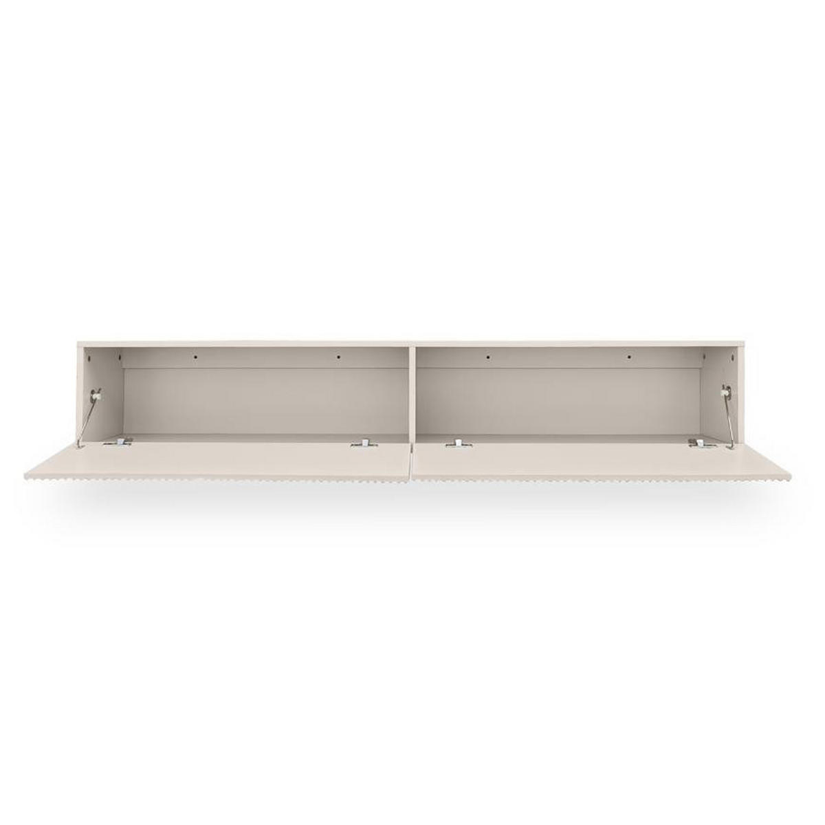 TV-MÖBEL 160 cm beiges, wandmontiertes mit Lattenrost - LEYA - Beige, Holzwerkstoff (160/29/32cm) - Sicaan