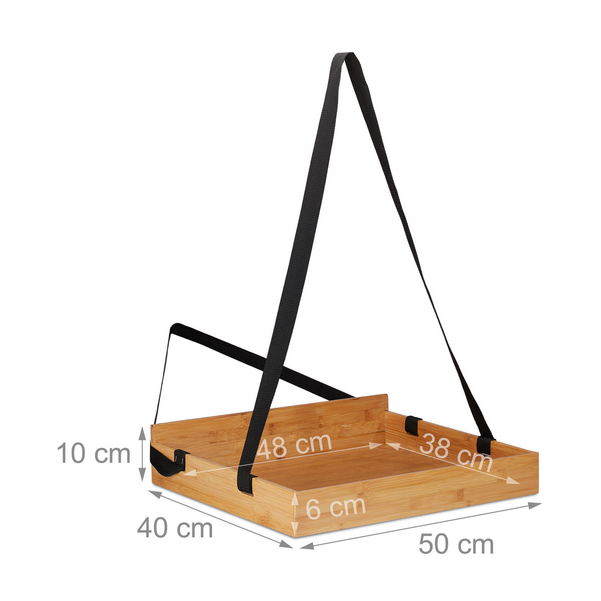 ZÁSOBNÍK prodejce - světle hnědá, dřevo/kompozitní dřevo (50/10/40cm) - Relaxdays