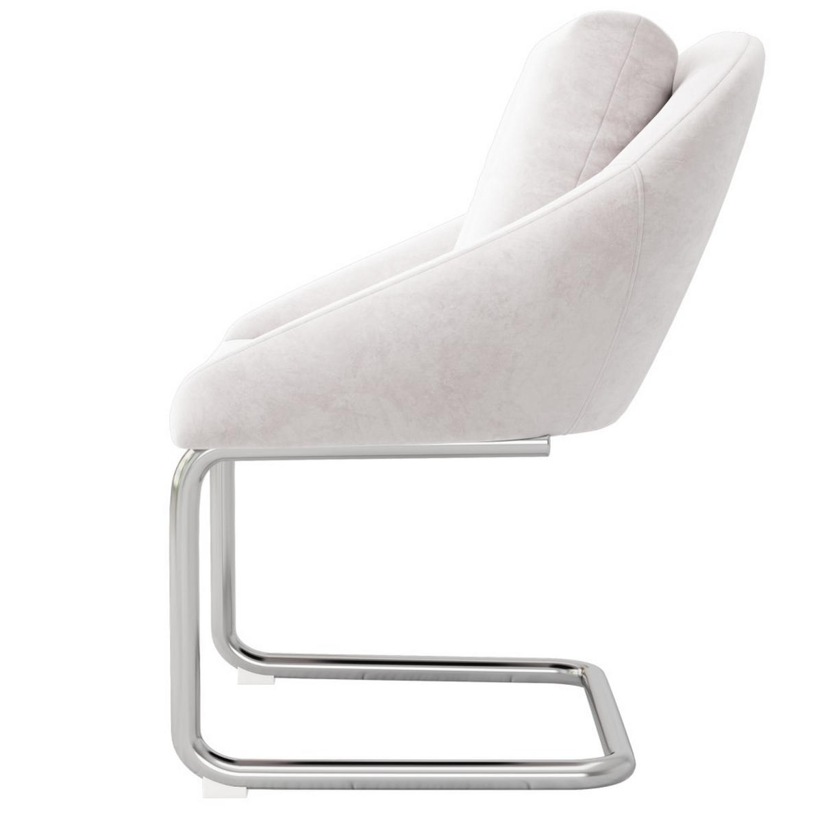 STUHL-SET 2 Stück mit Kissen in Beige，gewölbte Stützbeine - Beige, Textil (59/82/57cm) - KOMHTOM