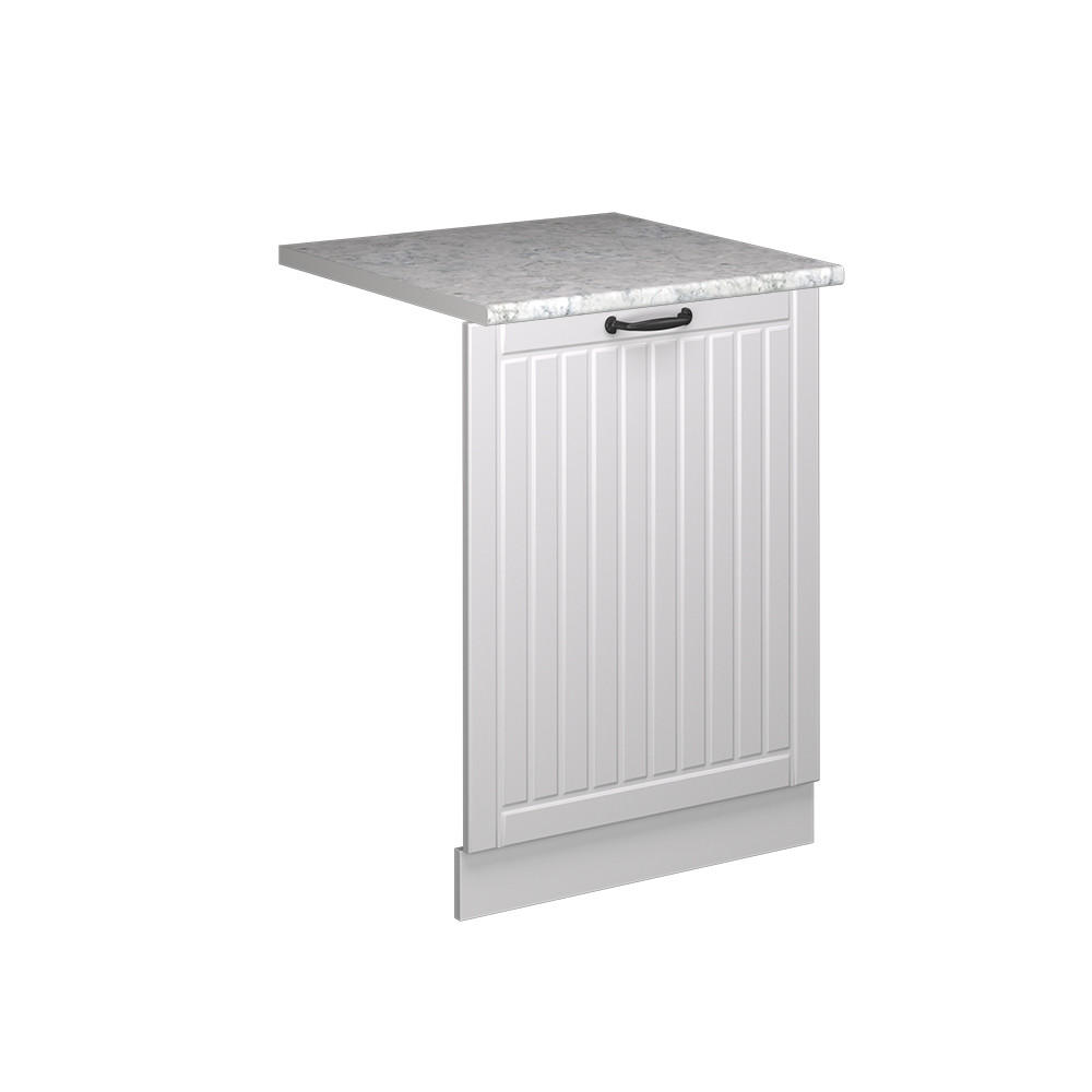 GESCHIRRSPÜLBLENDE Fame-Line Weiß Landhaus 60 cm , AP Marmor - Weiß, Holzwerkstoff (60/81.8/1.6cm) - Vicco