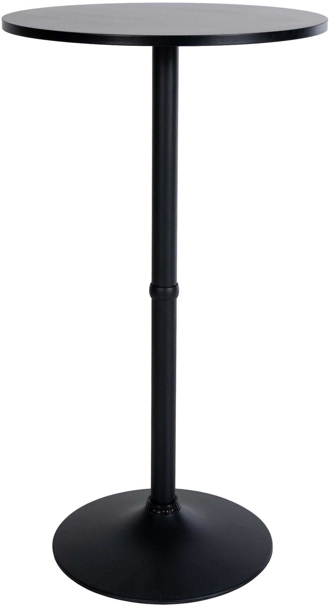 BARTISCH rund 60 cm Holz Schwarz/Schwarz - Schwarz, Holz/Metall (60/60/108cm) - CLP