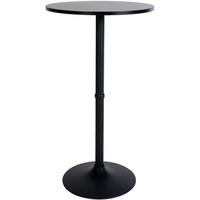 BARTISCH rund 60 cm Holz schwarz/schwarz - Schwarz, Holz/Metall (60/60/108cm) - CLP