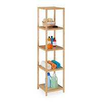 BADREGAL - Hellbraun, Holz (38/162/39.5cm) - Relaxdays