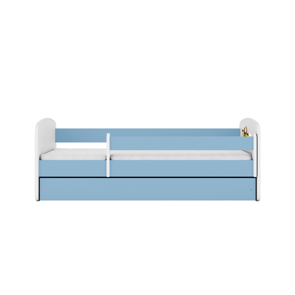 KINDERBETT Basketball mit Schublade 180/80 90/61/184 - Blau, Holzwerkstoff (80/180cm) - RAUMHIRSCH FURNITURE