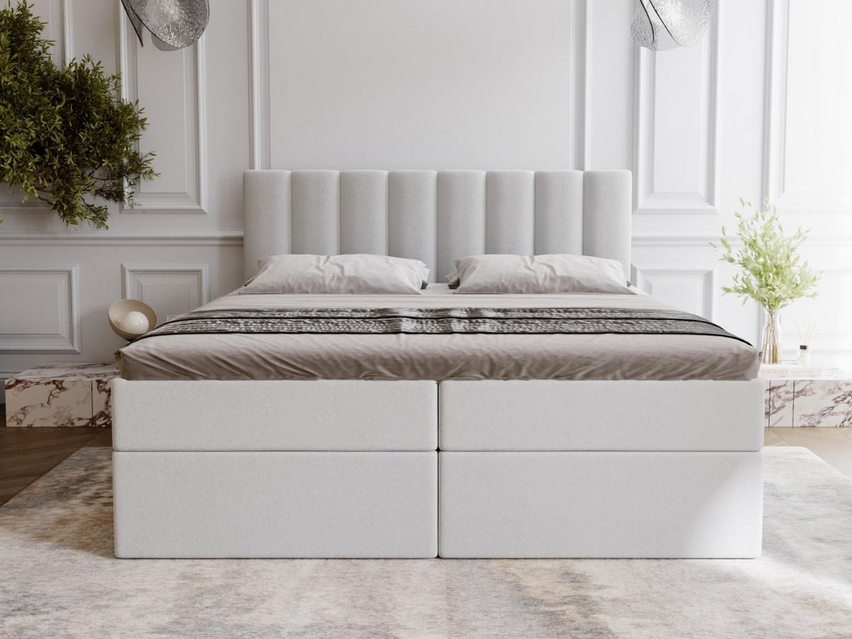 BOXBETT Mocca 180x200 Grau - Grau, Holz/Textil (180/200cm) - Graingold