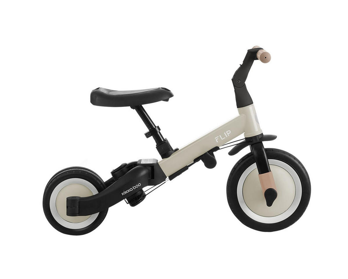 DREIRAD Flip 5 in 1 beige Stahlrahmen, rutschfeste Griffe, verstellbar - Beige, Metall (69/45/78cm) - Kikka boo