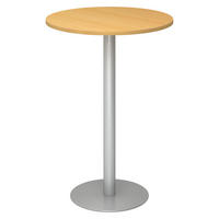 STEHTISCH rund STH 80/80/111,6 cm in Buchefarben/Silberfarben - Buchefarben/Silberfarben, Holzwerkstoff (80/80/111.6cm) - bümö