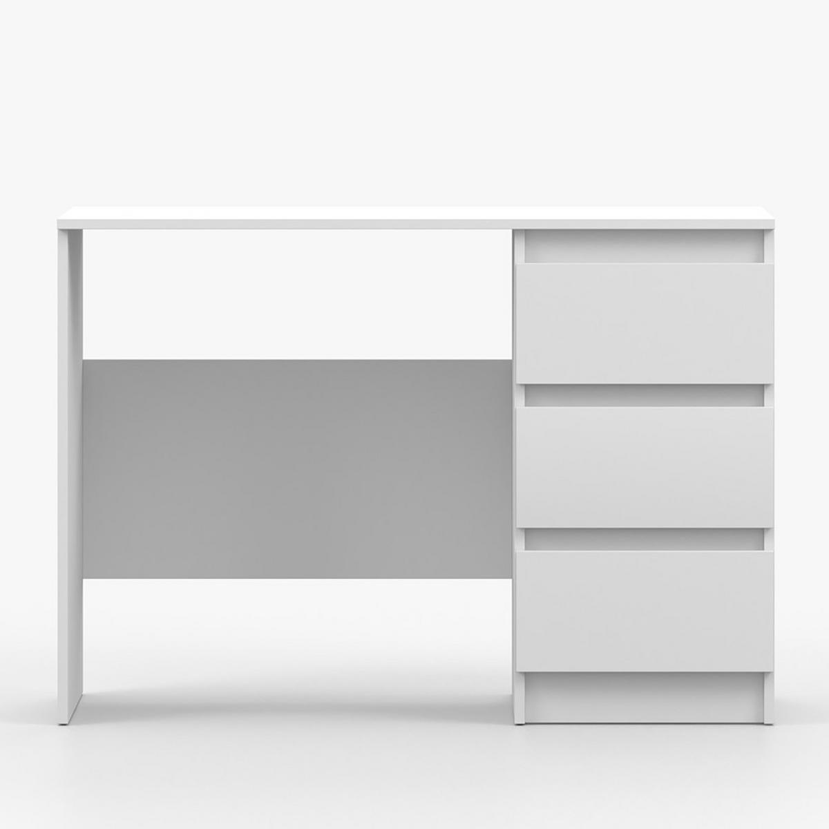 SCHREIBTISCH SOLO, Kinderzimmer, Kinderschreibtisch Kinderzimmertisch 110 cm Weiß/Weiß, grifflos - Weiß, Holzwerkstoff (110/78/50cm) - imoebel24