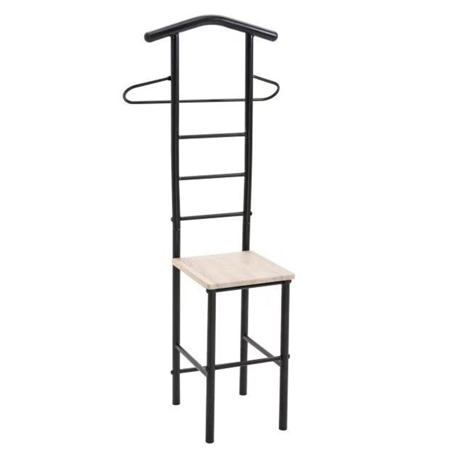 HERRENDIENER JIVO - Schwarz/Sonoma Eiche, Metall (53/121/47cm) - CARO-Möbel