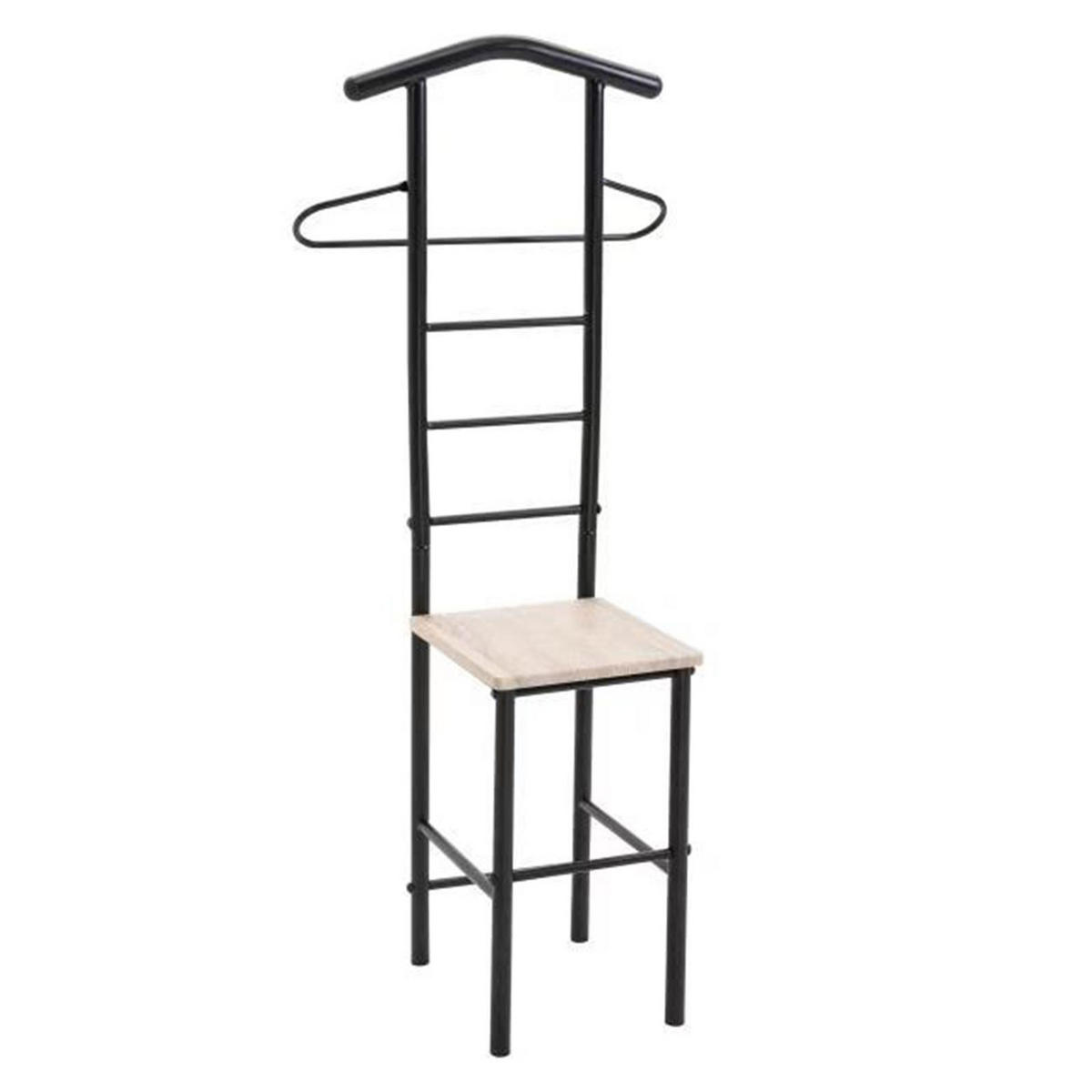 HERRENDIENER JIVO - Schwarz/Sonoma Eiche, Metall (53/121/47cm) - CARO-Möbel