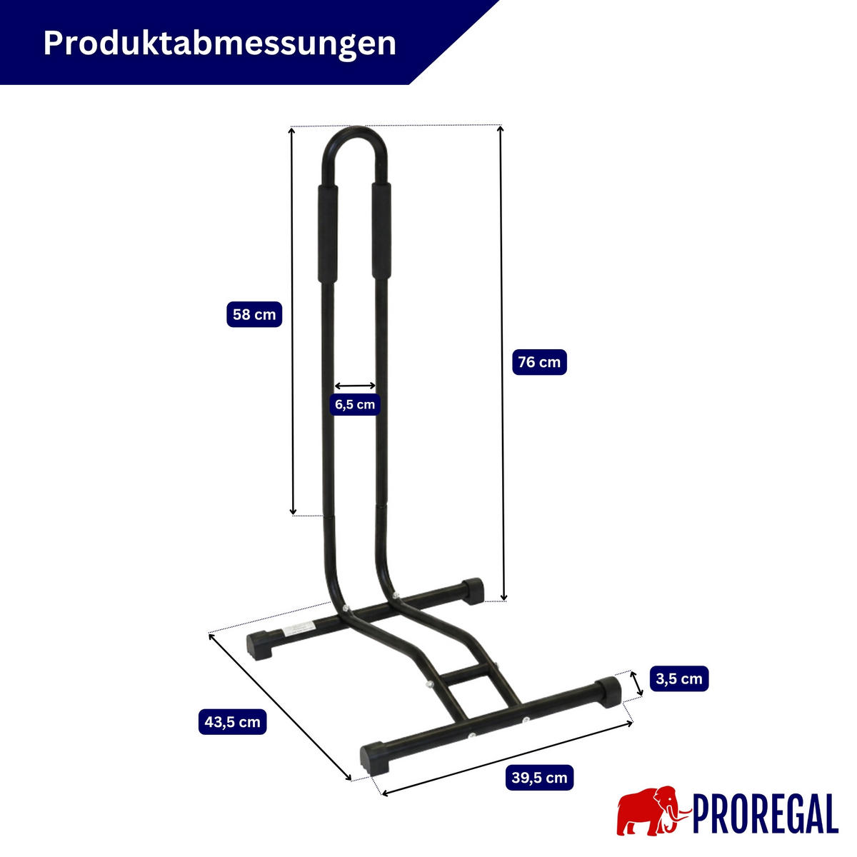 FAHRRADSTÄNDER STAND 2ER SET BIS 29 ZOLL WASSERFEST - Schwarz, Metall (43/74/43cm) - PROREGAL