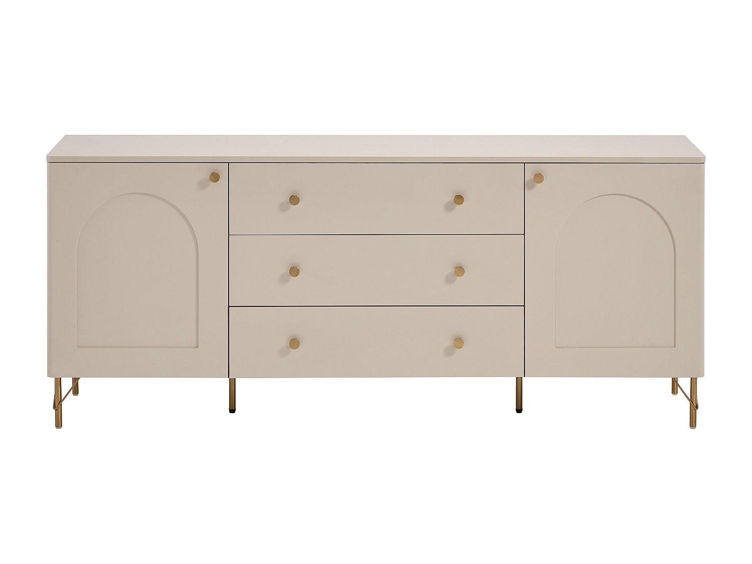 SIDEBOARD - 180 cm x 40 cm - holz - beige Alobara - Beige, Holz/Metall (180/75/40cm) - Vente-Unique