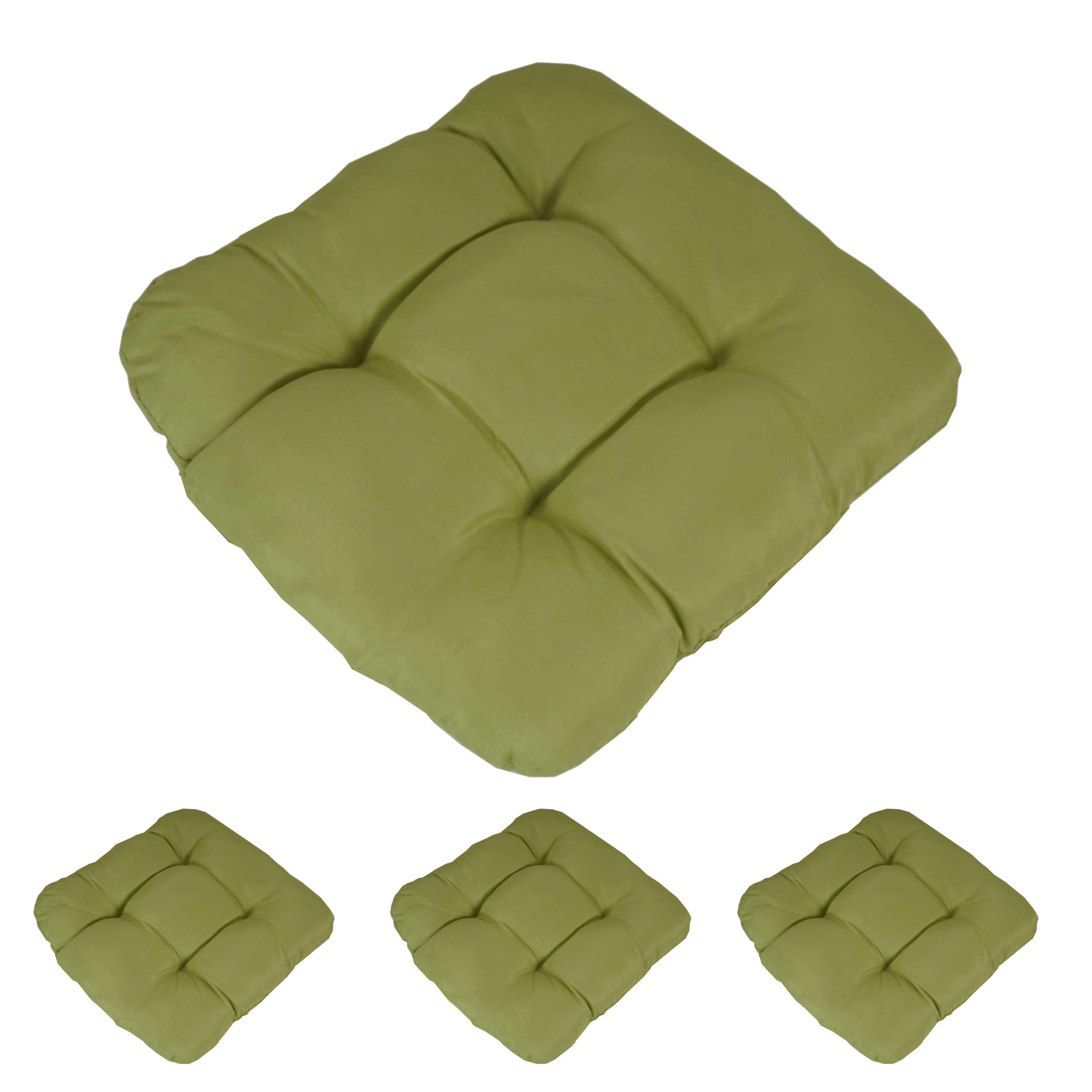 SITZKISSEN MILANO eckig Hellgrün - Hellgrün, Textil (8/38/41cm) - MCW