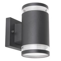 AUSSEN-WANDLEUCHTE Aluminium Anthrazit - Grau, Glas (10/16.5/13cm) - Globo Lighting
