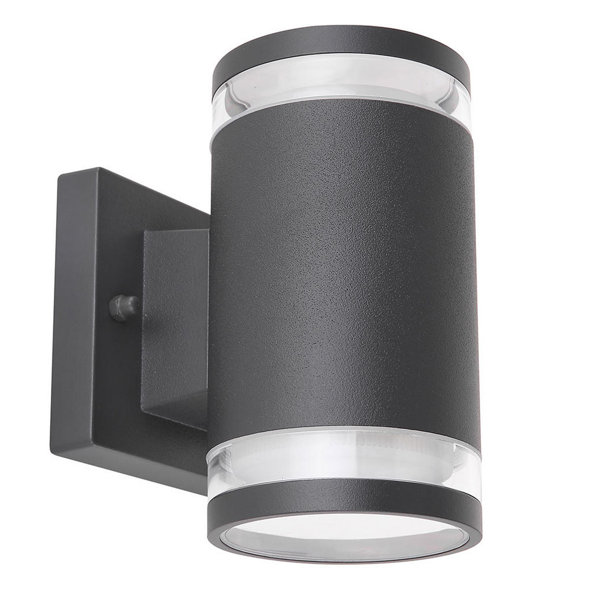AUSSEN-WANDLEUCHTE Aluminium Anthrazit - Grau, Glas (10/16.5/13cm) - Globo Lighting