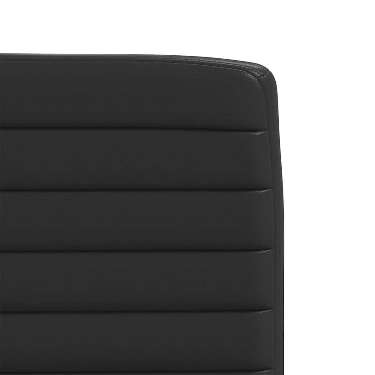 ESSZIMMERSTÜHLE 2 Stk. Schwarz Kunstleder 45*54*83cm - Schwarz, Leder (45/83/54cm) - ZMH