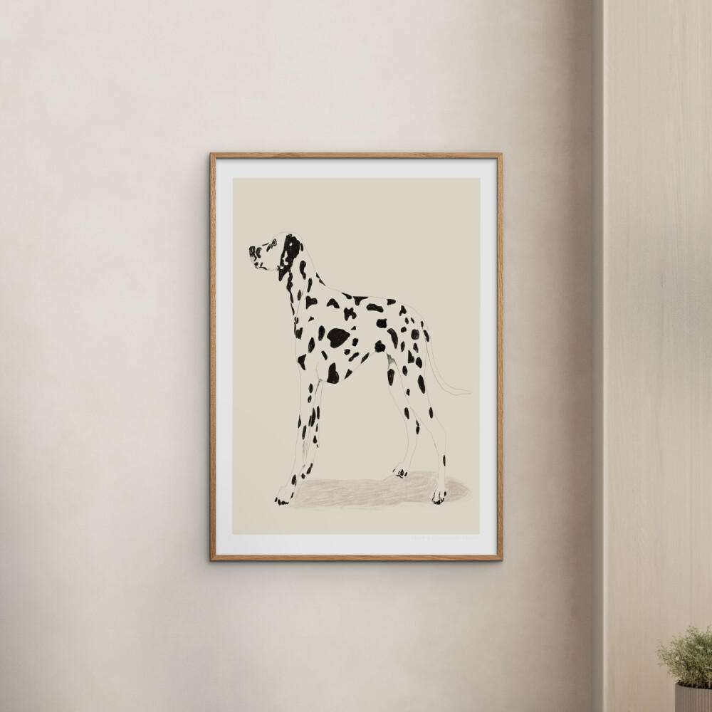 POSTER mit Rahmen Jenny Liz Rome - Dalmation - Eichefarben/Naturfarben, Holz/Papier (70/100cm) - Poster&Frame