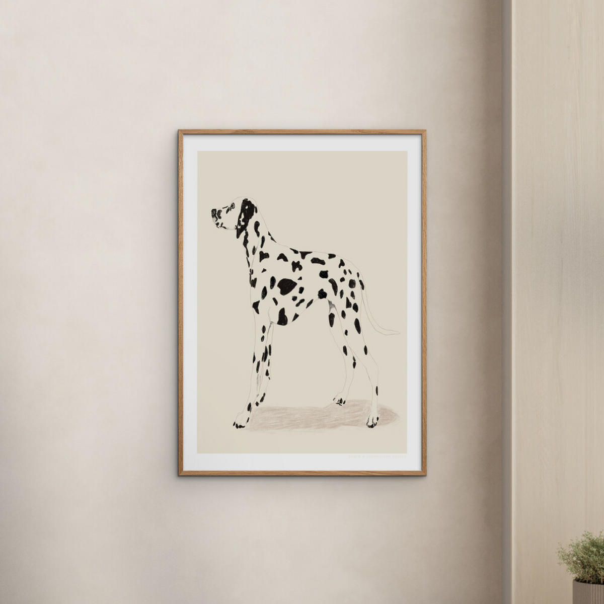 POSTER mit Rahmen Jenny Liz Rome - Dalmation - Eichefarben/Naturfarben, Holz/Papier (70/100cm) - Poster&Frame