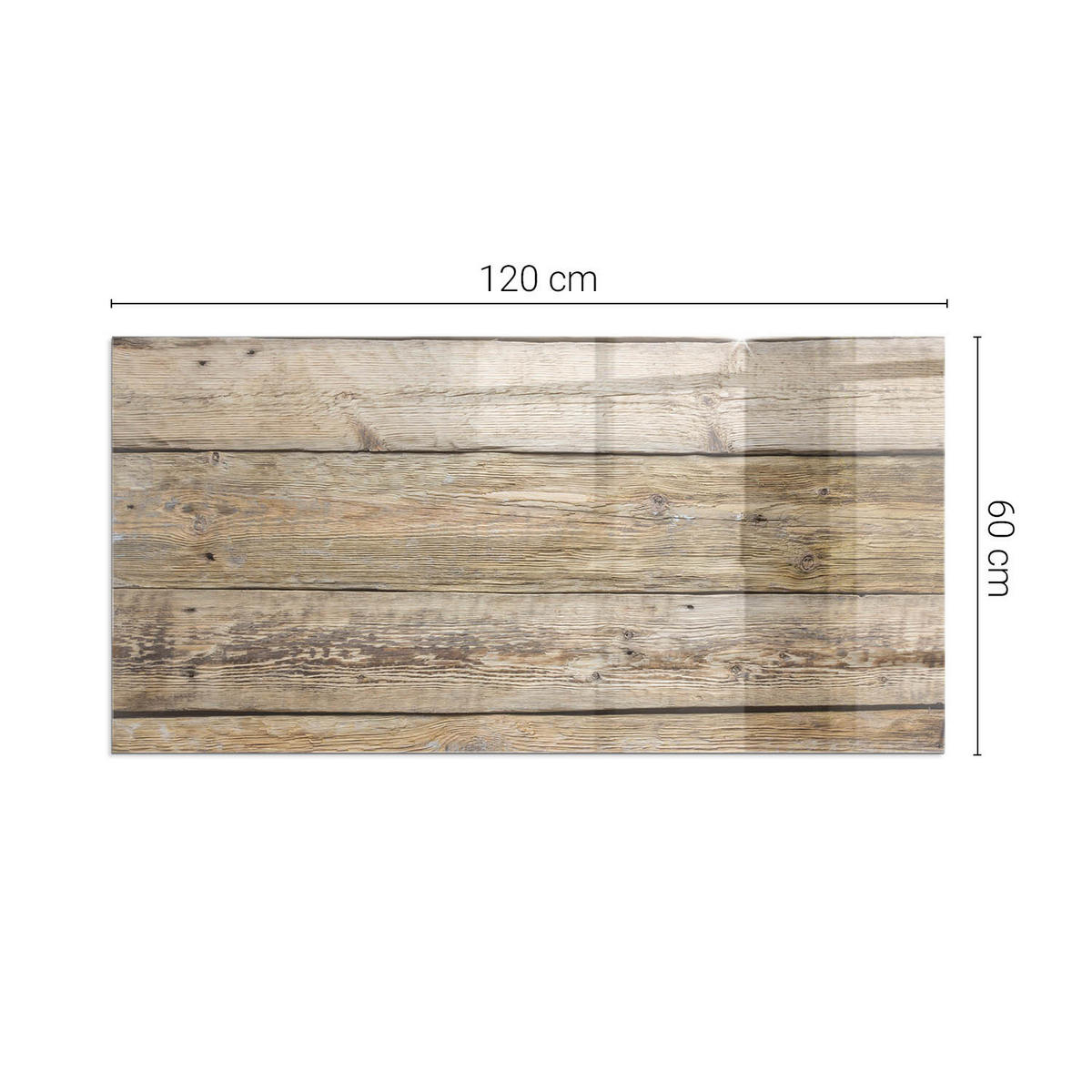 GLASPLATTE für Kamin 120x60 cm Beige - Beige, Glas (120/60/0.4cm) - ArtPrintCave