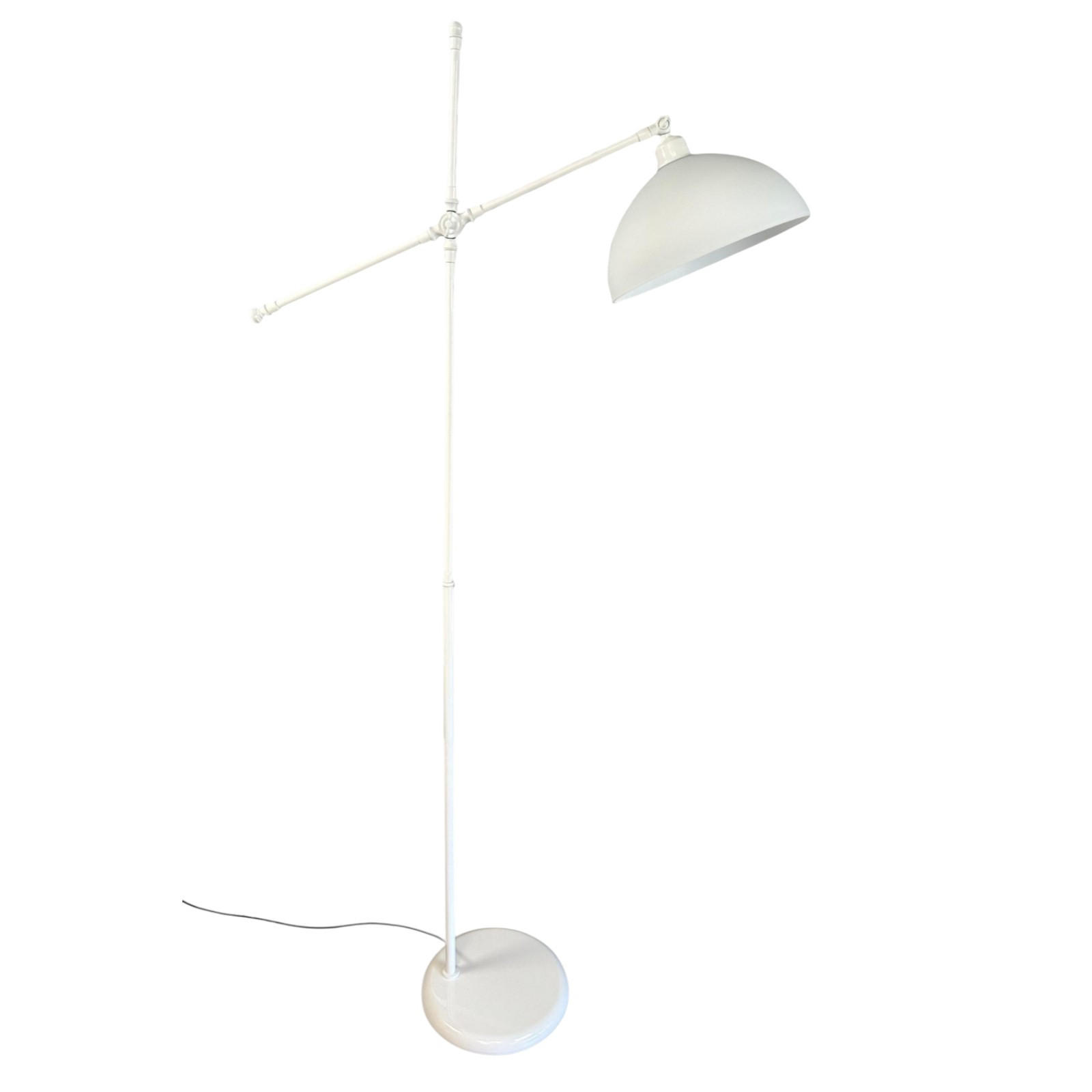 STEHLAMPE Stelan aus Metall mit E27, verstellbarer Lampenschirm - Weiß, Metall (37/37/171cm) - Bamyum