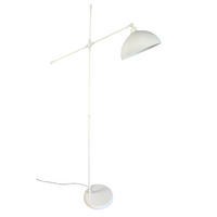STEHLAMPE Stelan aus Metall mit E27, verstellbarer Lampenschirm - Weiß, Metall (37/37/171cm) - Bamyum