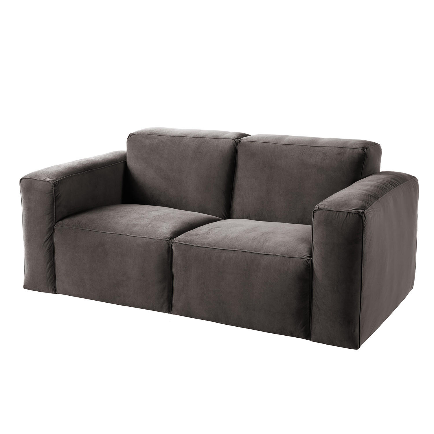 2-SITZER SOFA - Graubraun, Textil (190/75/96cm) - home24