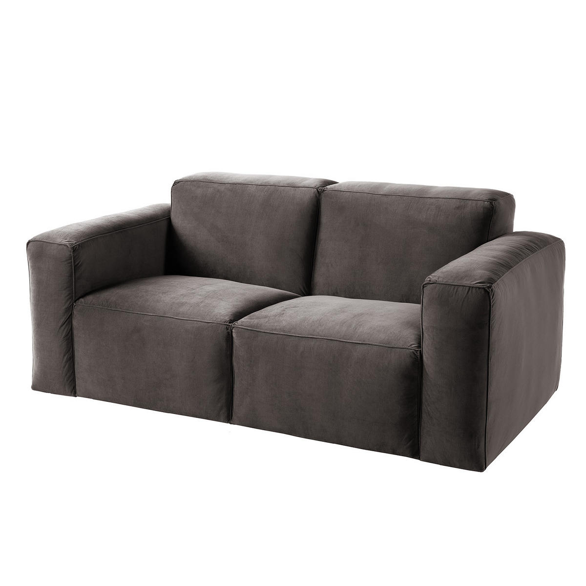2-SITZER SOFA - Graubraun, Textil (190/75/96cm) - home24
