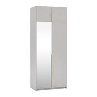 ŠATNÍ SKŘÍŇ S OTOČNÝMI DVEŘMI THALIA, 100/250/58 cm 2dveřová se zrcadlem, kašmírová - kašmírová, kompozitní dřevo (100/250/58cm) - MASSENO
