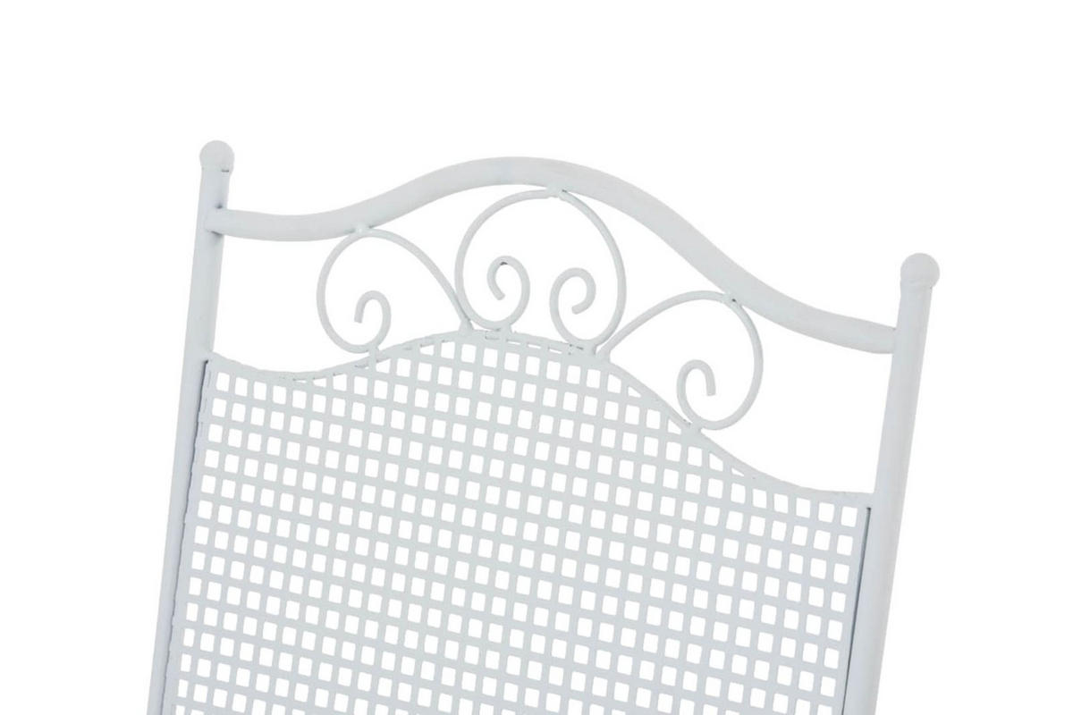 GARTENKLAPPSTUHL 2er Set Metall Weiß - Weiß, Metall (41/91/50cm) - CLP