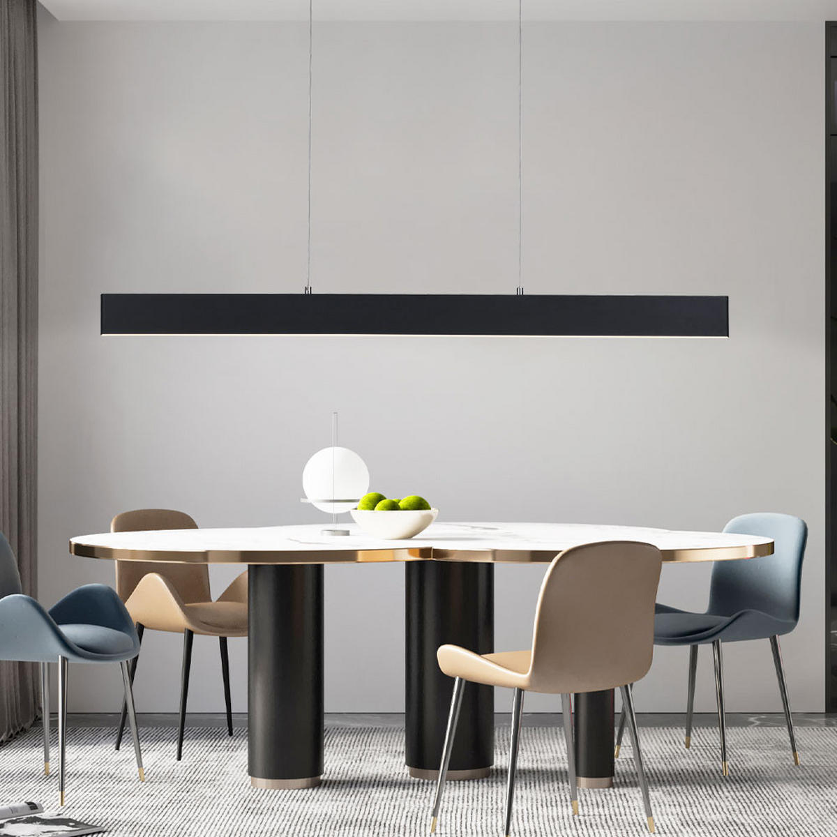 LED HÄNGELEUCHTE Metall Anthrazit - Anthrazit, Metall (121/6/120cm)